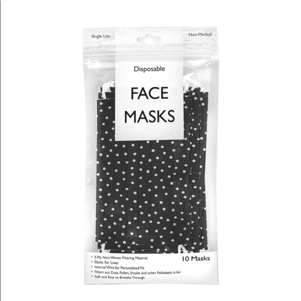 Polka Dot Disposable Face Masks